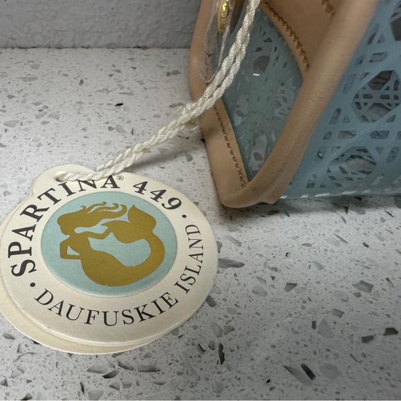 Spartina 449 Aqua and Beige Cosmetic Case - Picture 4 of 9